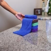 Blue all-cotton 120g hotel towel, white towel, antibacterial, soft and absorbent details Picture